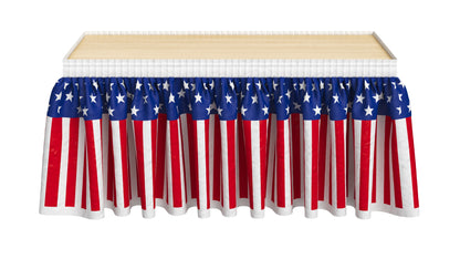 American Flag Patriotic Table Skirt 3D Model