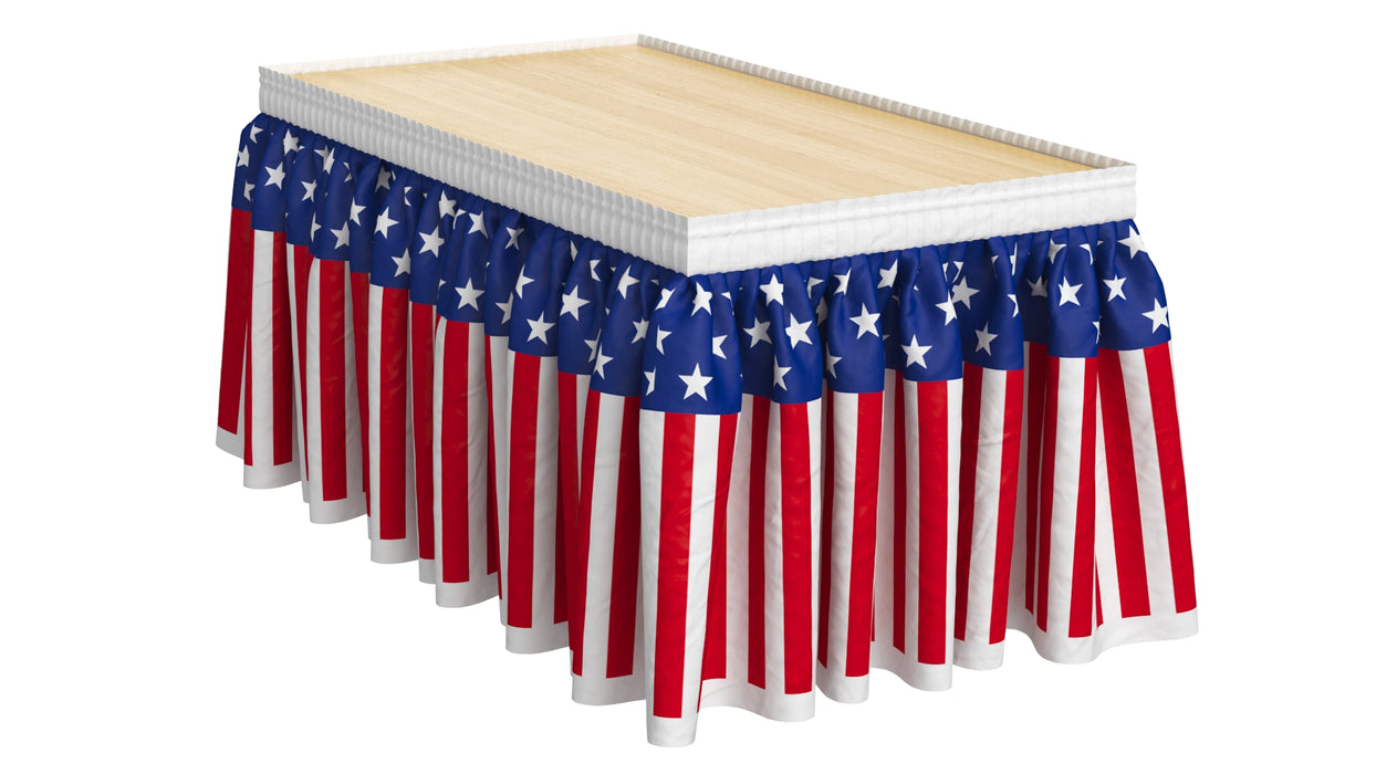 American Flag Patriotic Table Skirt 3D Model