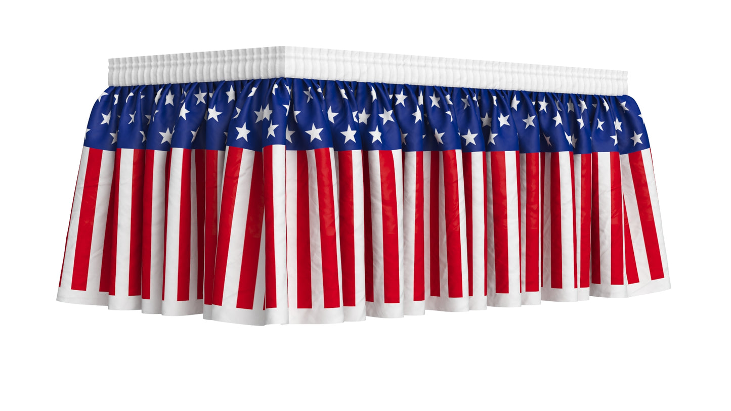 American Flag Patriotic Table Skirt 3D Model