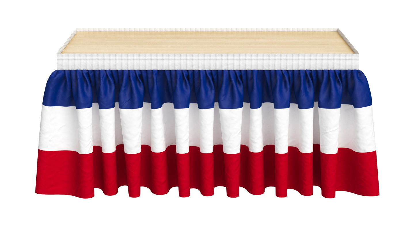 American Flag Patriotic Table Skirt Set 3D Model