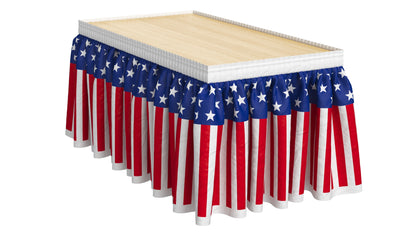 American Flag Patriotic Table Skirt Set 3D Model