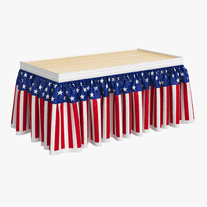 American Flag Patriotic Table Skirt 3D Model