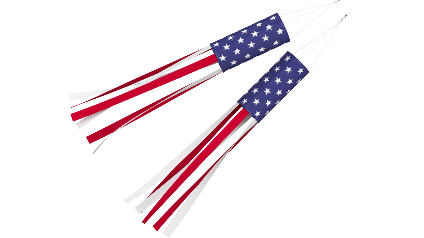 American Flag Windsock 3D Model