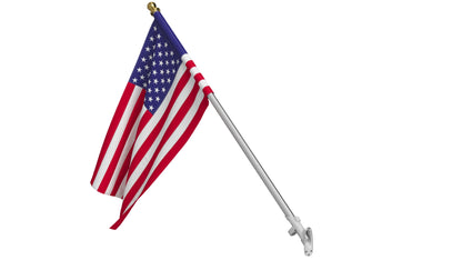 American Flag with Wall Mount Pole 3D Model