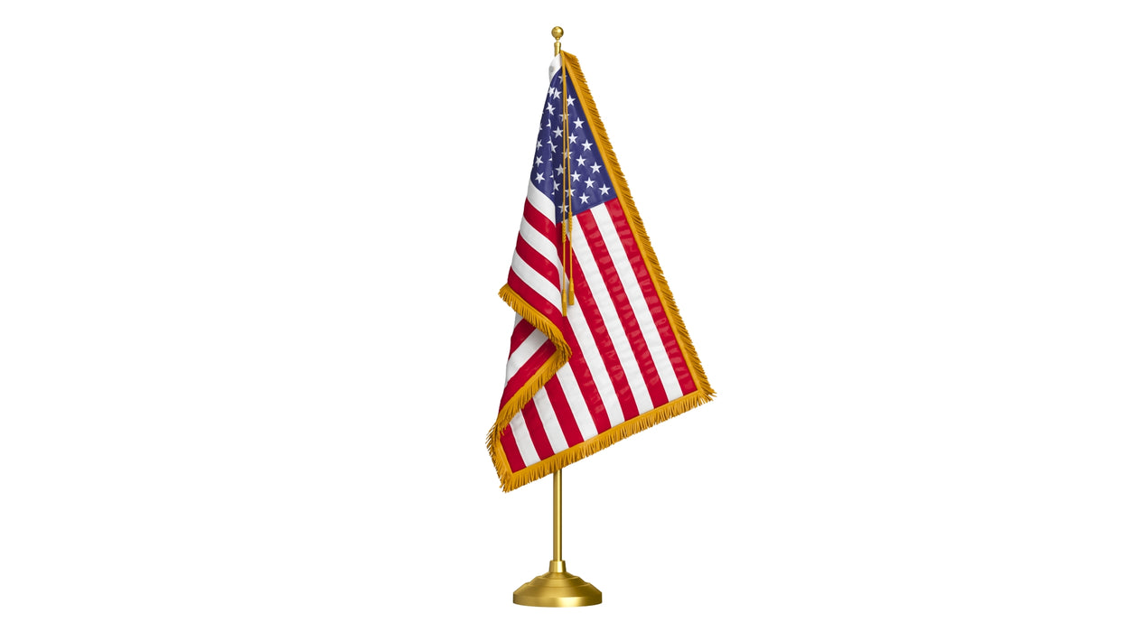 American Table Flag 3D Model