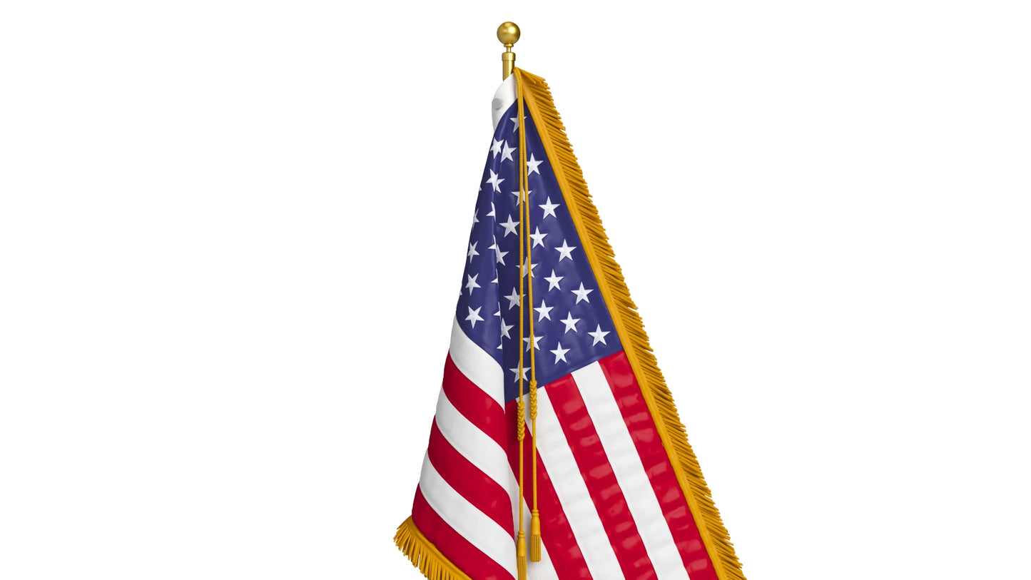 American Table Flag 3D Model