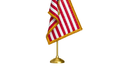 American Table Flag with Pole Eagle Topper 3D Model