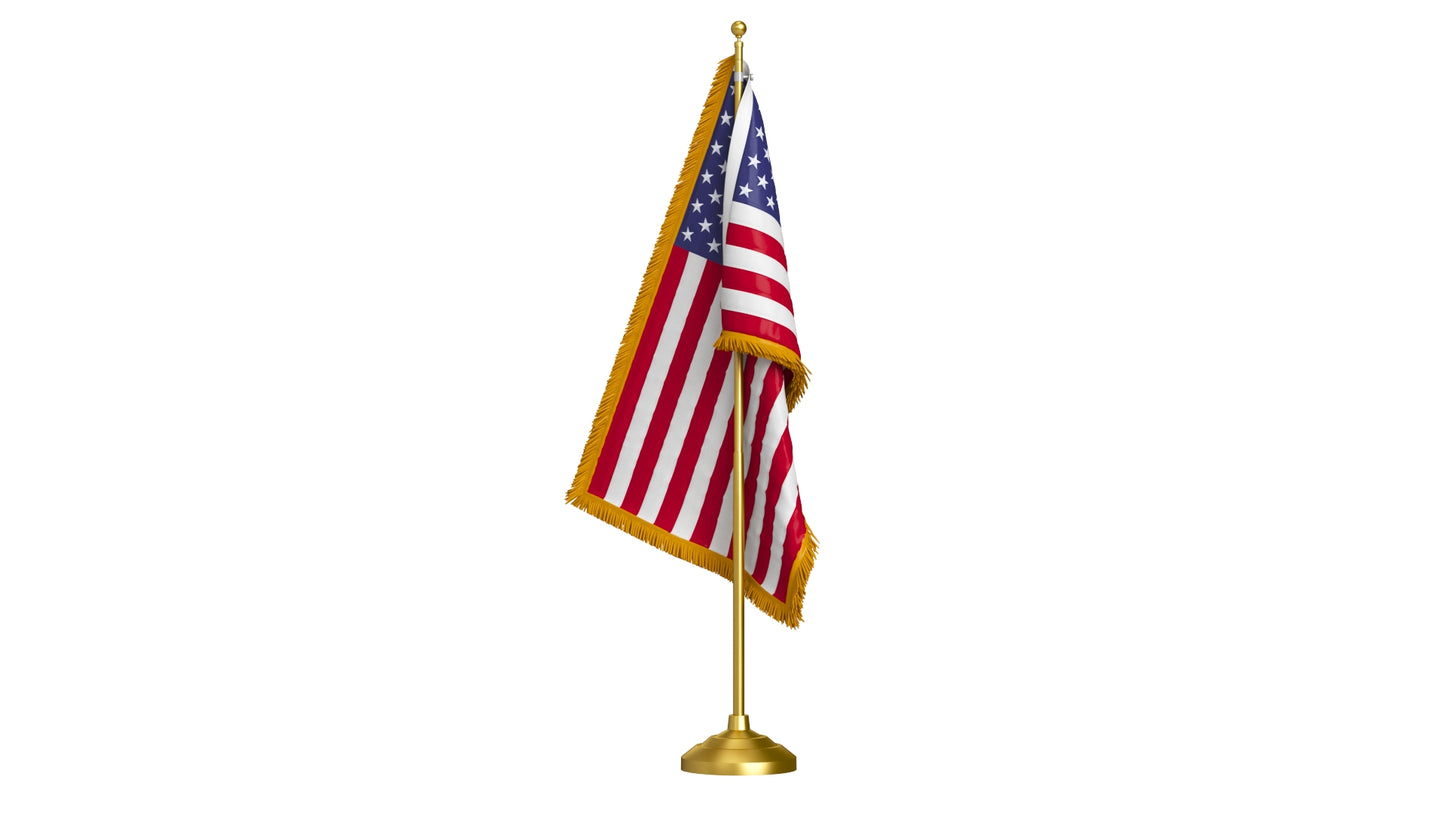 American Table Flag 3D Model