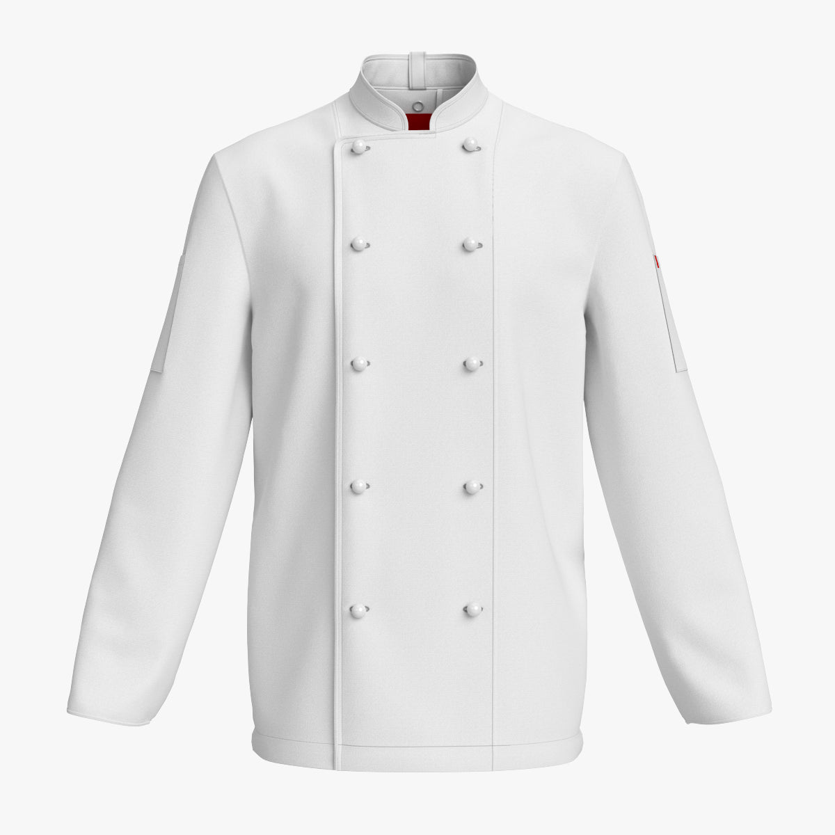 White Chef Jacket 3D Model — FaceQuad