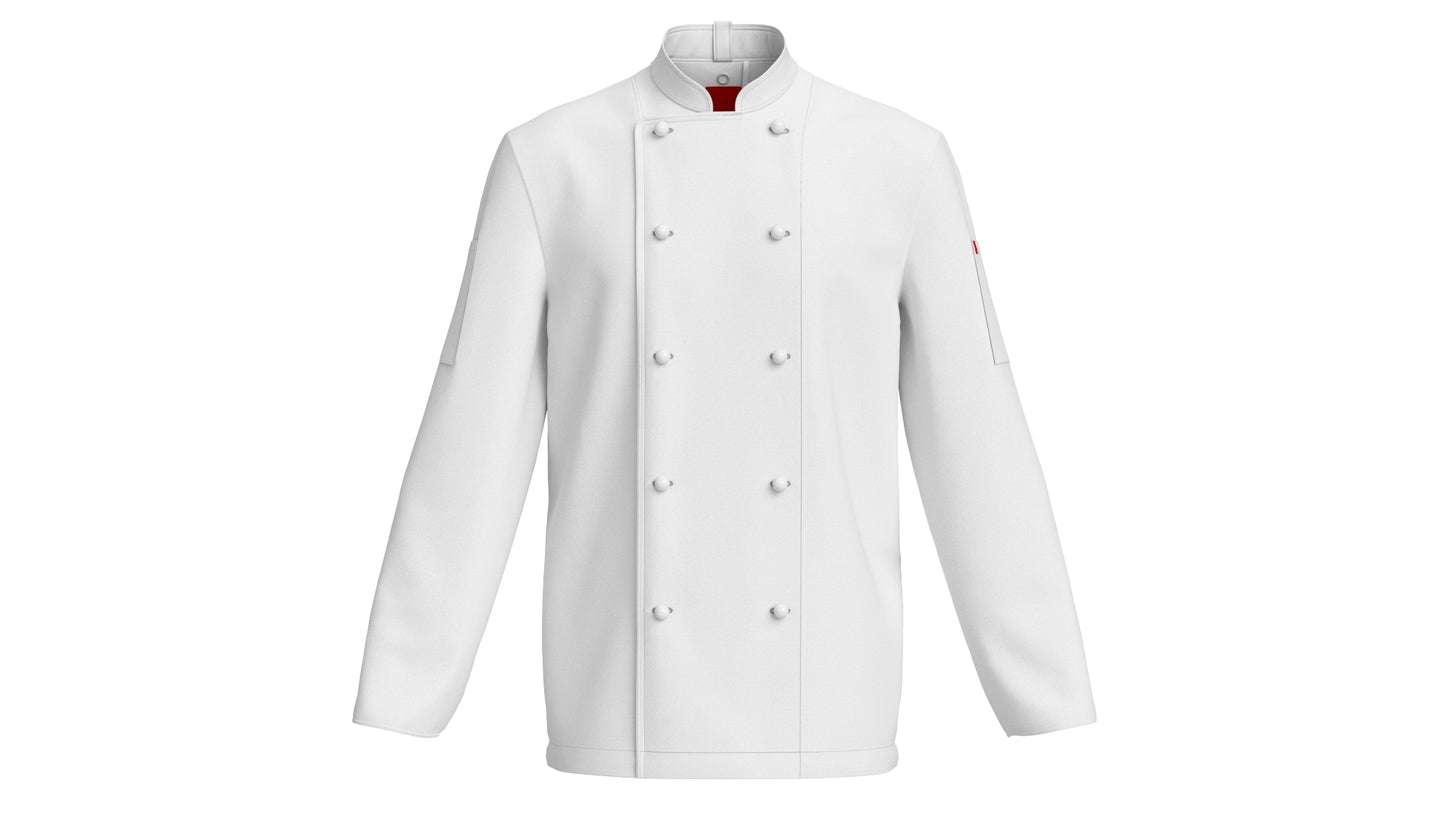 White Chef Jacket 3D Model