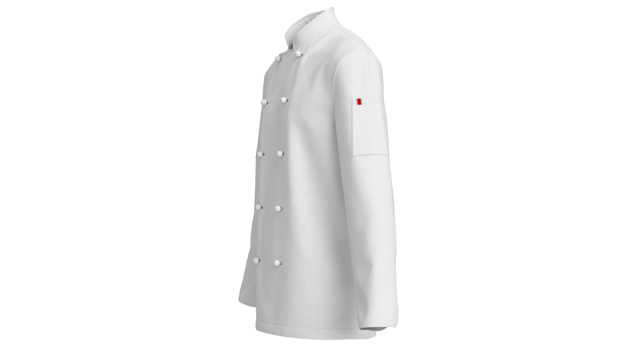 White Chef Jacket 3D Model