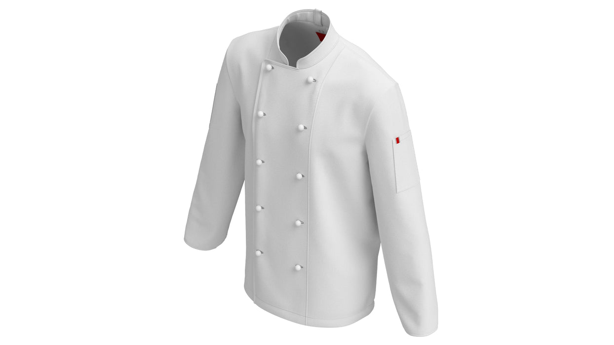 White Chef Jacket 3D Model