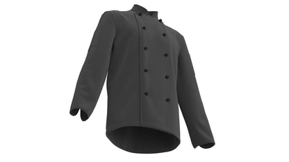 Black Chef Jacket 3D Model