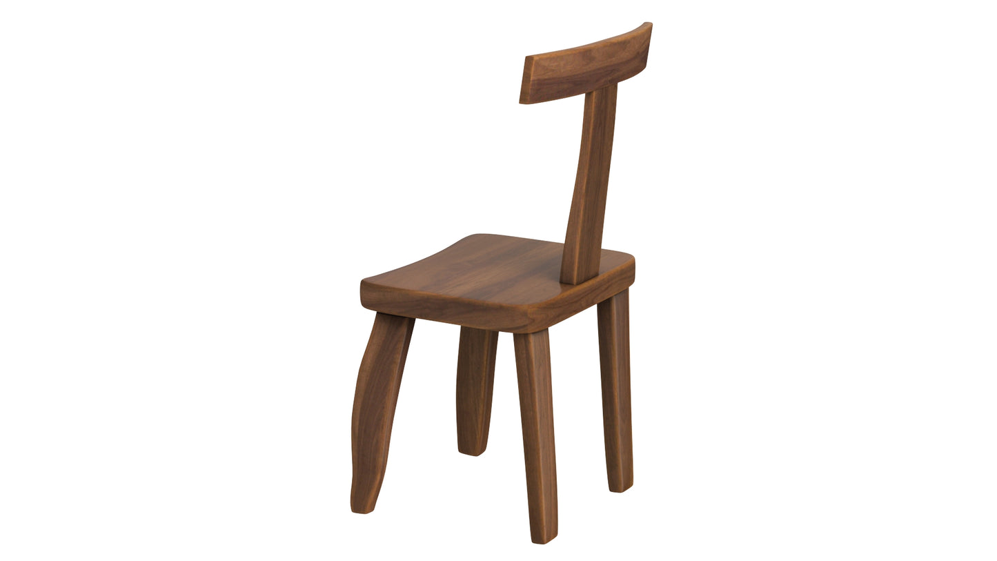 Brutalist T Chair Set 3D Model