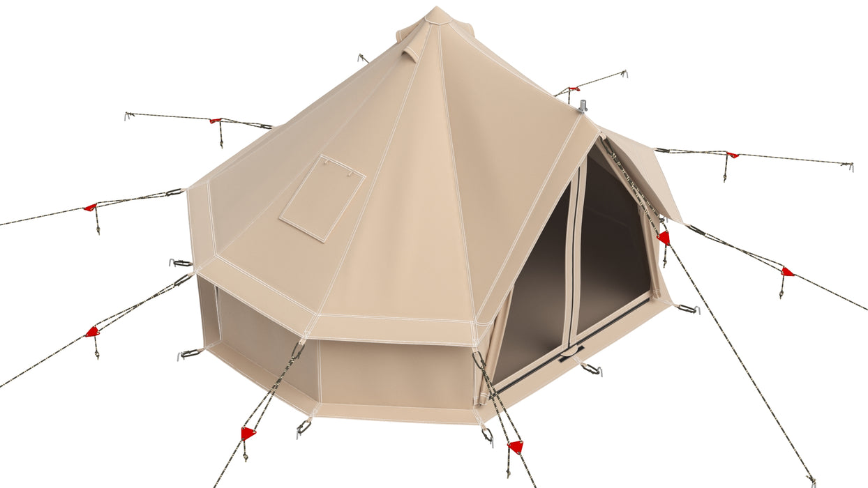 Canvas Glamping Bell Tent 3D Model