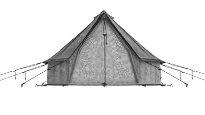 Canvas Glamping Bell Tent 3D Model