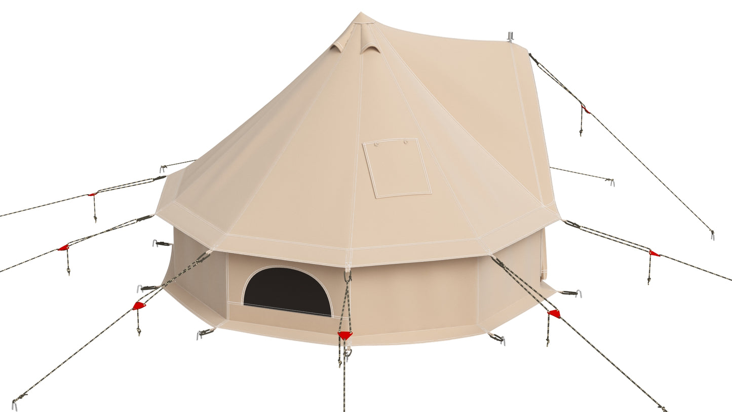 Canvas Glamping Bell Tent 3D Model