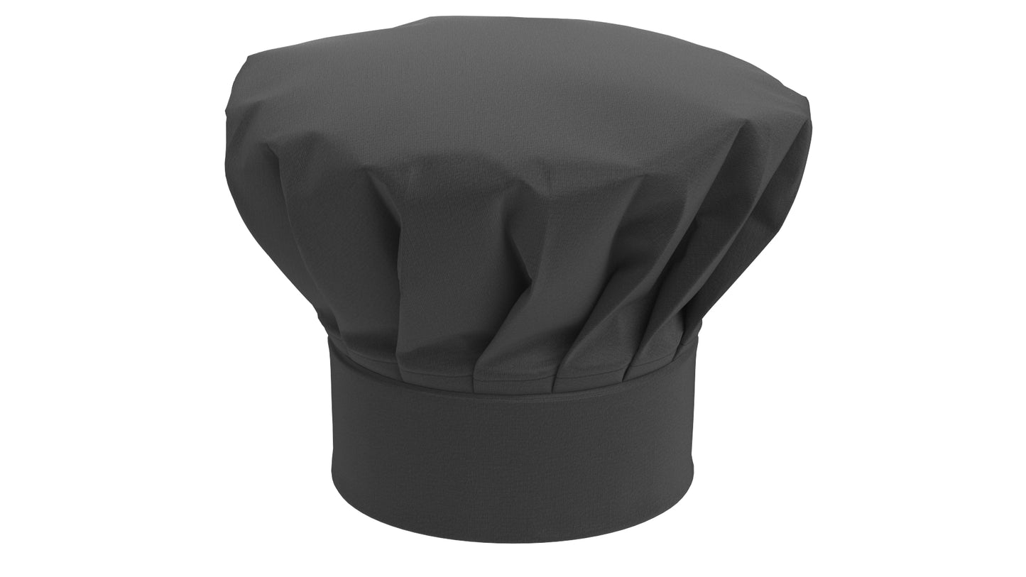 Chef Hat 03 Black 3D Model