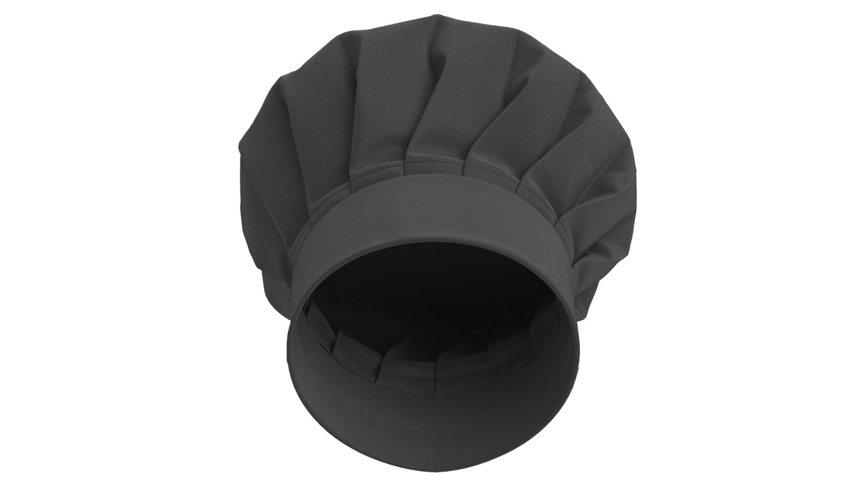 Chef Hat 03 Black 3D Model