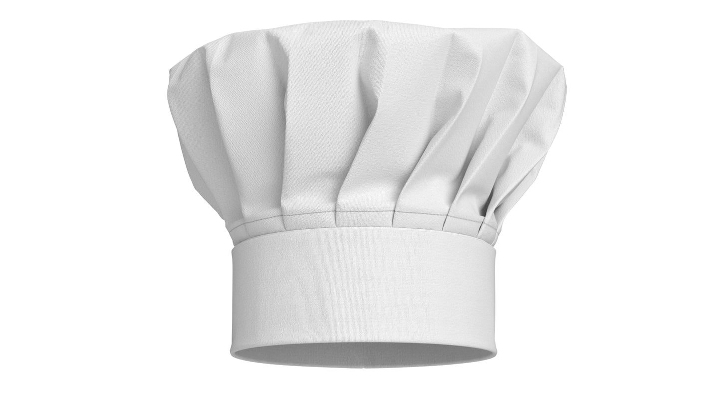 Chef Hat 03 White 3D Model