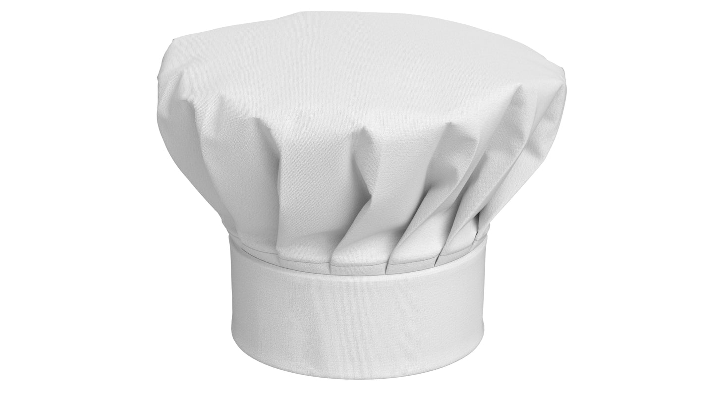 Chef Hat 03 White 3D Model