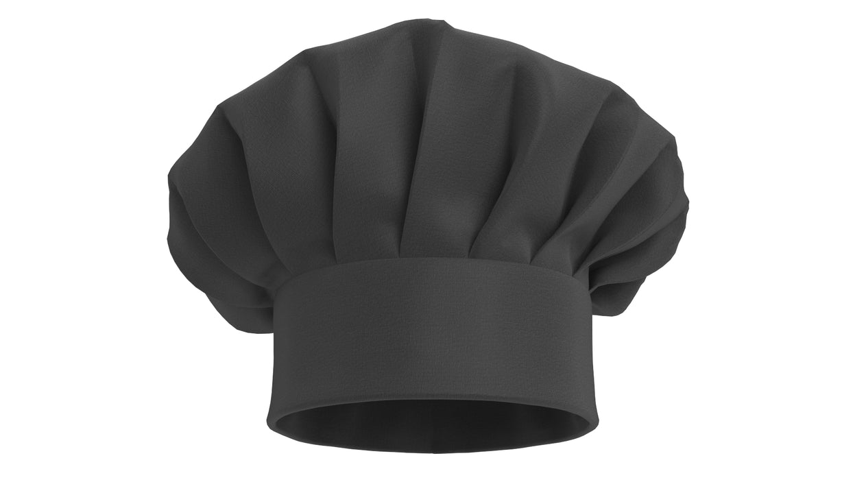 Chef Hat 01 Black 3D Model