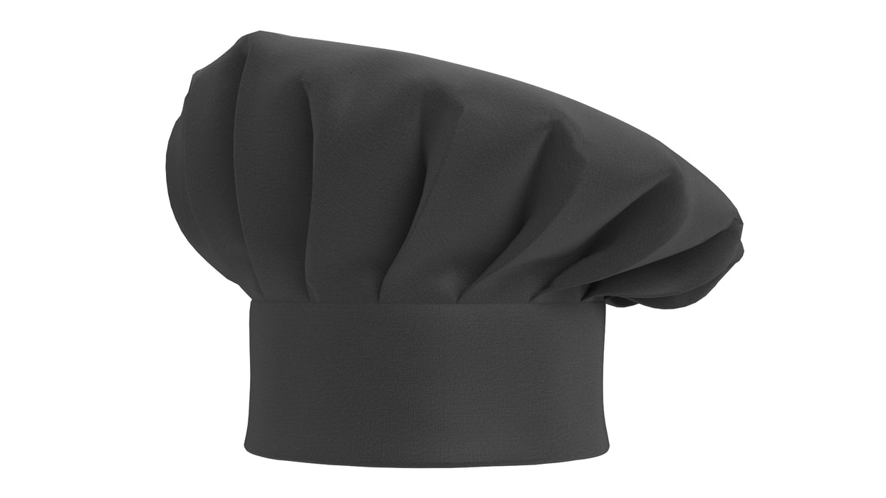 Chef Hat 01 Black 3D Model