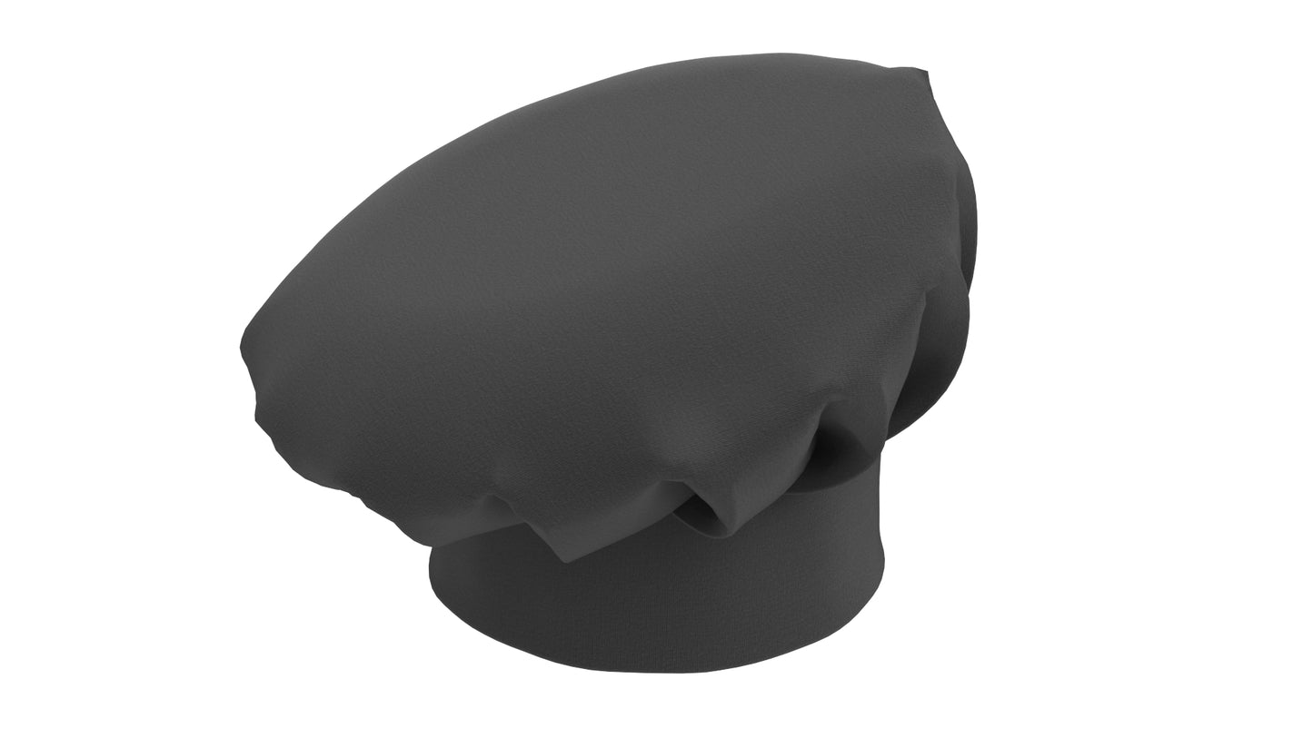 Chef Hat 01 Black 3D Model