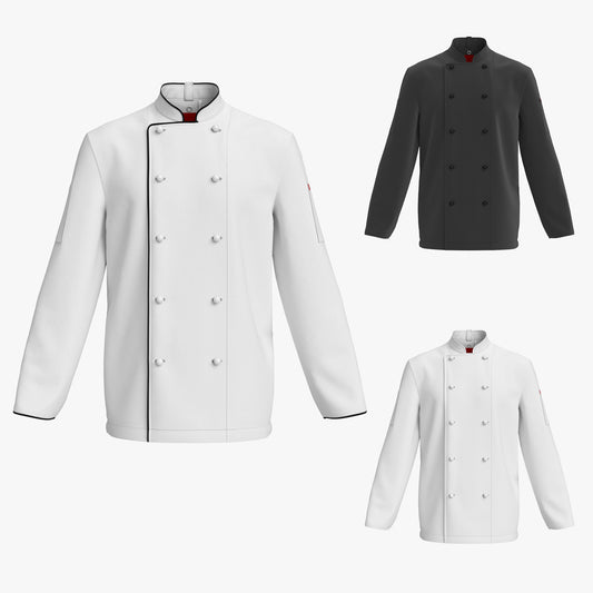 Chef Jacket Collection 3D Model