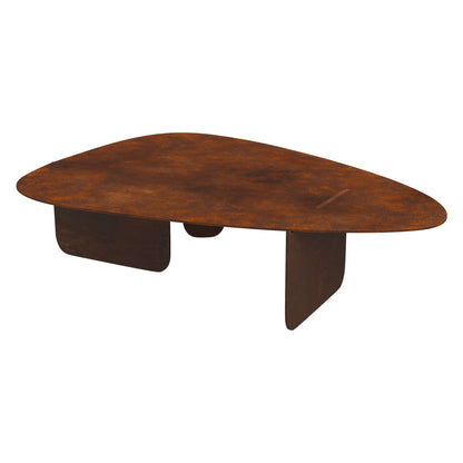 Circular Coffee Table Unique Organic Rust Modern Corten Steel 3D Model