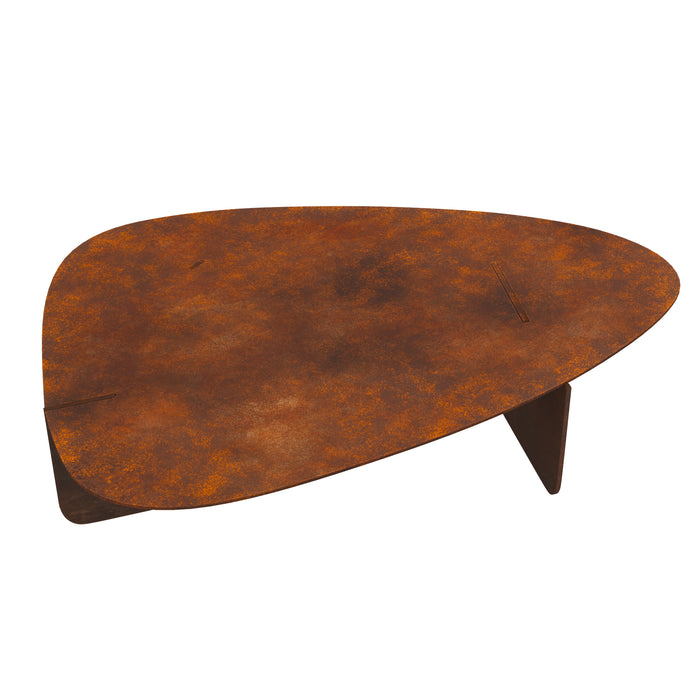 Circular Coffee Table Unique Organic Rust Modern Corten Steel 3D Model
