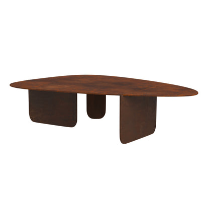 Circular Coffee Table Unique Organic Rust Modern Corten Steel 3D Model