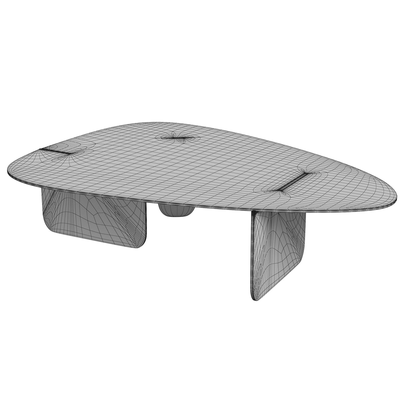 Circular Coffee Table Unique Organic Rust Modern Corten Steel 3D Model