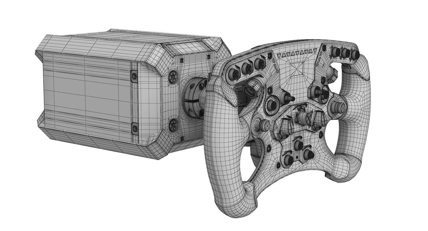 Fanatec Clubsport Steering Wheel and Pedals 3D Model