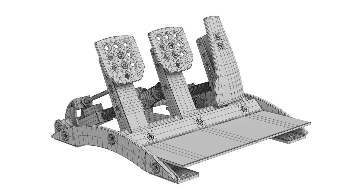 Fanatec Clubsport Steering Wheel and Pedals 3D Model