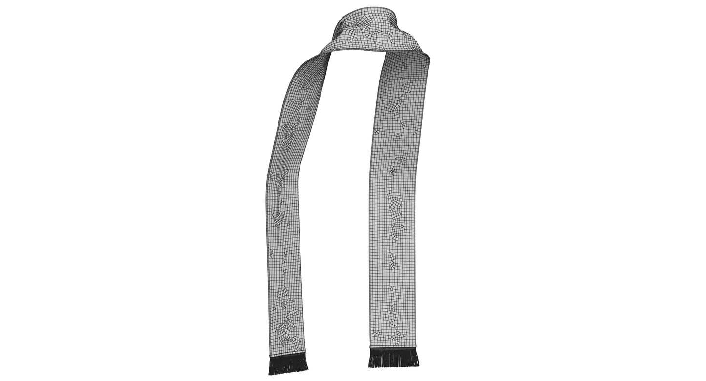 Football Fan Scarf Collection 3D Model