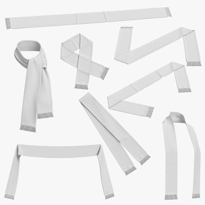 Football Fan Scarf Collection 3D Model