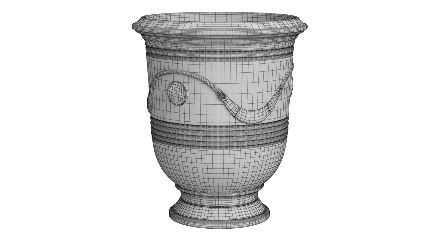 French Anduze Garden Vase 3D Model