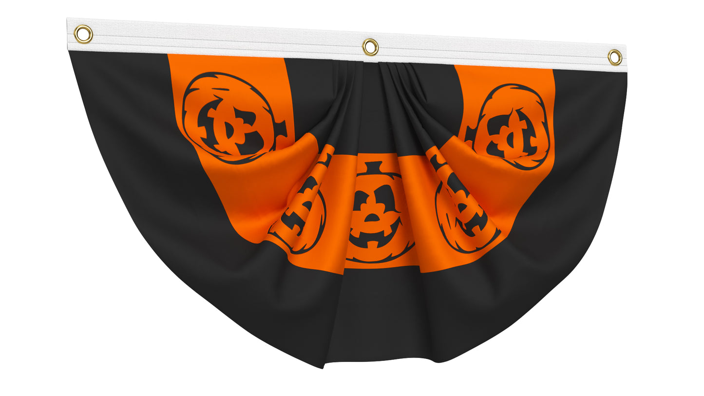 Halloween Pumpkins Bunting Flag 3D Model