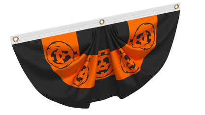 Halloween Pumpkins Bunting Flag 3D Model