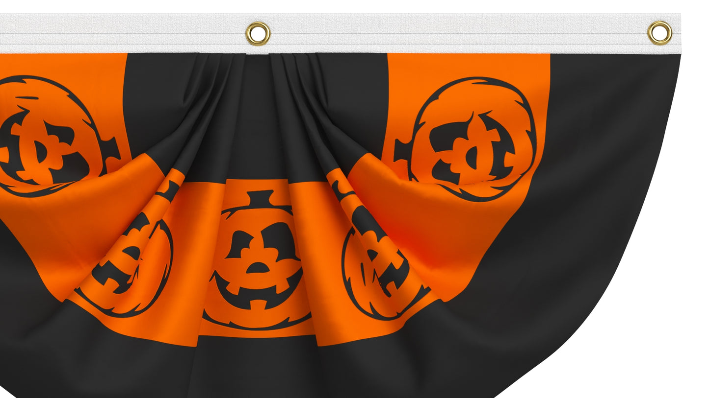 Halloween Pumpkins Bunting Flag 3D Model