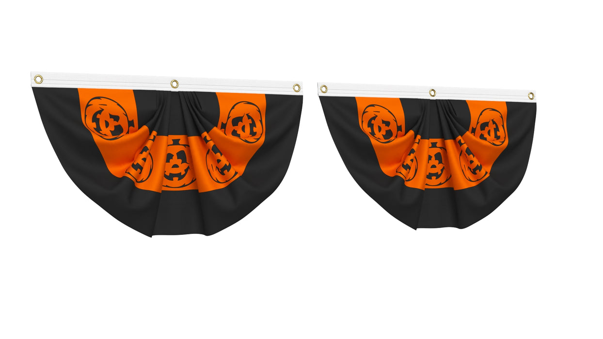 Halloween Pumpkins Bunting Flag 3D Model