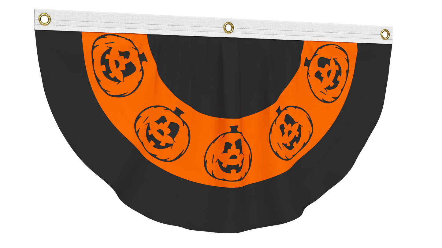 Halloween Pumpkins Bunting Flag Banner 3D Model