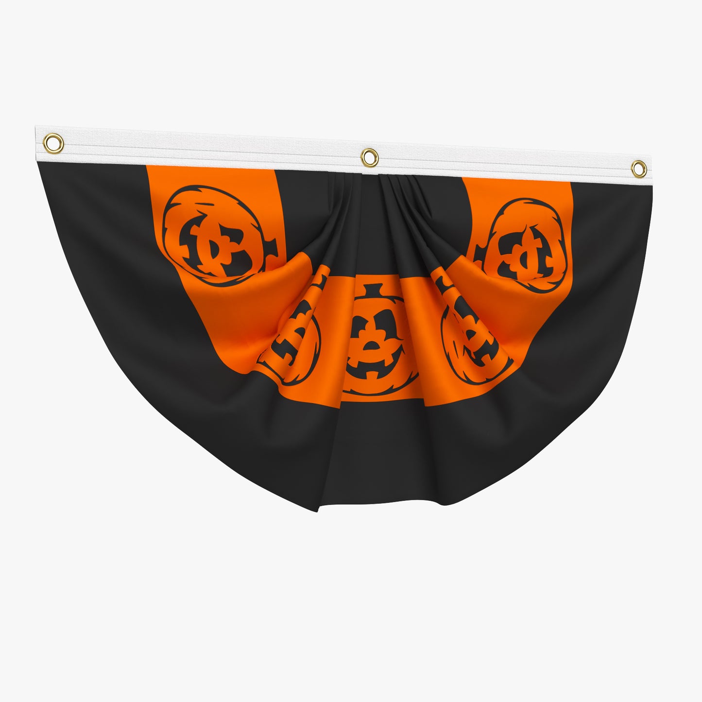 Halloween Pumpkins Bunting Flag 3D Model