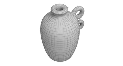 Handmade Ceramic Bottle and Bowl 3D Model