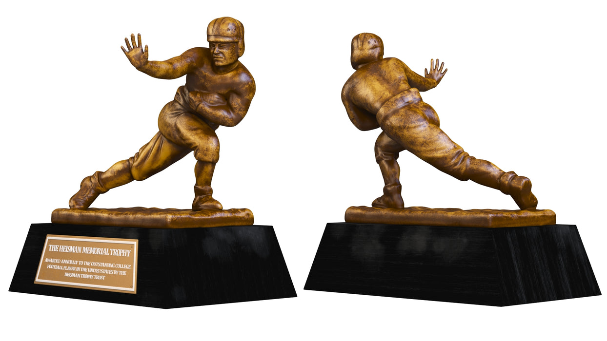 Yellow Heisman Memorial Trophy Award 3D Model