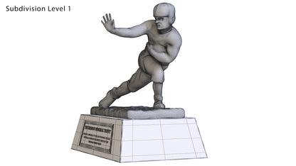 Yellow Heisman Memorial Trophy Award 3D Model