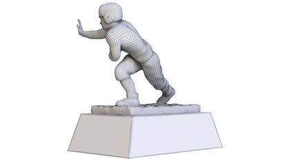 Yellow Heisman Memorial Trophy Award 3D Model