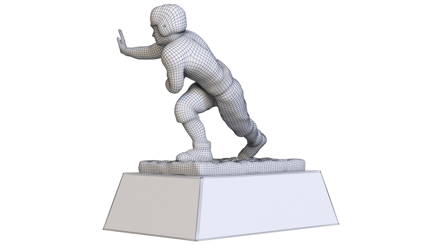 Black Heisman Memorial Trophy Award 3D Model