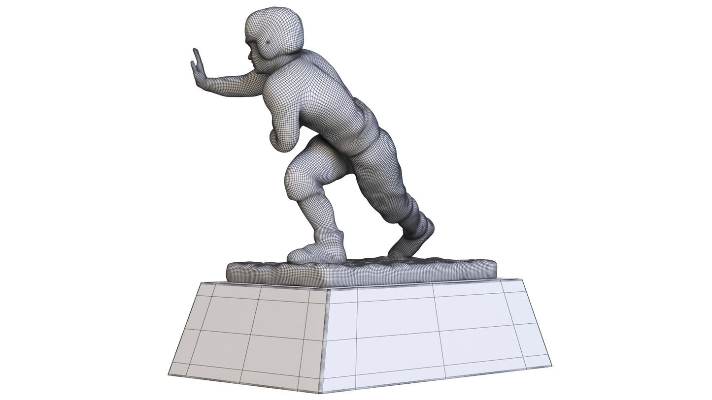 Black Heisman Memorial Trophy Award 3D Model